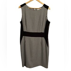 Calvin Kleinhoundstooth sheath dress business casual M/L